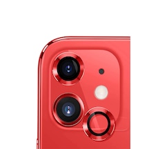 Binano Metal Ring Iphone 13/13 Mini Kırmızı Kamera Koruyucu