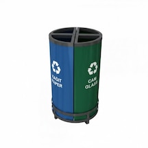 4 Lü Yuvarlak Sıfır Atık Geri Dönüşüm Ünitesi Gd-1040 Metal Atık Ayrıştırma Sistemi Hey Çelik