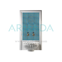 Armada Çini 60X100 CM Sp 89 Turkuaz Metalik Serigraf Türk Hamamı