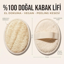 Yüz Vücud Kabak Lifi Doğal Lifler Peeling Temizleyici Arındırıcı. 3 Adet