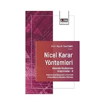 Nicel Karar Yöntemleri Alanında Uluslararası Araştırmalar Iı /...