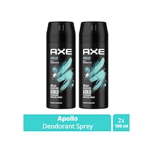 2 Adet Axe Erkek Sprey Deodorant Apollo 48 Saat Etkileyici Koku Vücut Spreyi 150 Ml