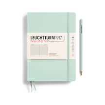 Leuchtturm1917 Doğal Renkler Serisi Not Defteri, Orta Boy A5 , Sert Kapak, 251 Numaralandırılmış Sayfa, Çizgili, Nane Yeşili Yeşil