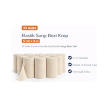 Elastik Sargı Bezi Krep 5 Cm X 4 M 10 Adet Esnek Krep Bandaj Elastik Sargı Bezi Seti