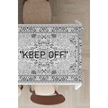 Beyaz Keep Off Dokuma Leke Tutmaz Masa Örtüsü Mso455n11