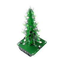 Xindoker Renkli Led'li Dıy Yılbaşı Ağacı Seti - 37 Işık, 7 Renk, Lehimleme Gerektirir