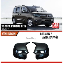 Toyota Proace Cıty Uyumlu Yarasa Batman Ayna Kapağı Piano Black