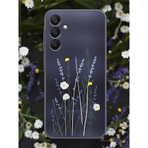 Samsung Uyumlu A25 Softy Lavenders Tasarımlı Şeffaf Telefon Kılıfı Çok Renkli