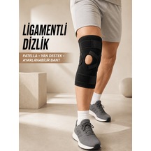 Ligament Destekli Dizlik Ayarlanabilir Cırtlı Açık Patella Diz Destekliği Çok Renkli