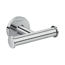 Logis Universal Havlu Askısı Çift Kanca, Banyo Aksesuarı Krom Siyah