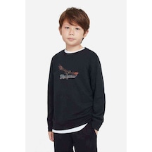 Tshirthane Rhapsody Baskılı Unisex Çocuk Siyah Sweatshirt