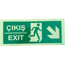 Çıkış Exıt Yön Levhası Aşağı Sağ