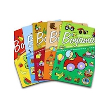 Okul Öncesi Boyama - Etkinlikli Eğlenceli Dev Boyama Kitabı 5 Takım - Huvj-876655