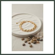 Bezos Gold Renk Sarmal Damla Model Kadın Bileklik Nhr