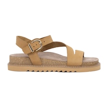 Mammamia D25ys-5240 Kadın Hakiki Deri Düz Sandalet Camel Camel