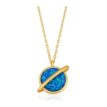 Gümüş Opal Taşlı Gezegen Kadın Kolye (528402107)
