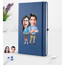Kişiye Özel Sevgililer Karikatürlü Karikatürlü Lacivert Termo Der N11.2908