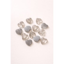 Silver Mist Heart Tırnak Taşı