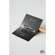Ford Mustang Bullitt 1968 Poster, Çerçevesiz Yüksek Kalite Duvar Afişi - Oto Severlere Özel No:1057