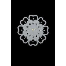 Mercan Model Metal Lazer Kesim Akar Sessiz Mekanizmalı Duvar Saati 40 40 Cm -m021 Beyaz