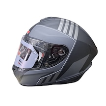 Rs2 Helmets Kapalı Motosiklet Kaskı Gri - Mat Siyah