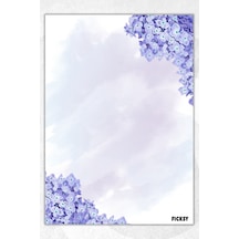 A5 Çiçek Bloknot Çizgisiz Defter - 50 Yaprak - Memopad - Notepad - Not Defteri - Not Kağıdı - 1778 Çok Renkli