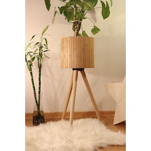 Bambu Ahşap Ayaklı Sepet/saksılık Çiçeklik 46cm Ayak Boyu 24cm Veya 39cm Ayak Talep Edebilirsiniz Naturel
