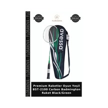 Premium Raketler Oyun Yeşil Bst-2100 Carbon Badmington Raket Black/green