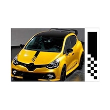 Damalı Spor Oto Kaput Şerit Sticker Universal 70 13 Cm2361