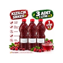 Kızılcık Sirkesi 1 Lt. X 3
