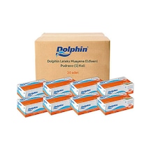 Dolphin Lateks Pudrasız Muayene Eldiveni Beyaz S 20 x 100'lü