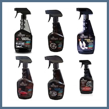 Buradabulabilirsin 6'lı Araç Bakım Seti Torpido Jant Döşeme Motor Lastik Parlatıcı Hızlı Cila Spreyi 500 Ml Bbz