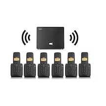 Gigaset 6 Dahili Dect Telsiz Kablosuz Telefon Santrali Siyah