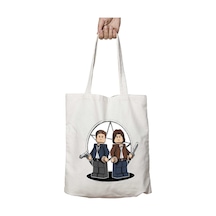 Art Hediye The Brickchesters Supernatural İki Taraf Kalıcı Yıkanabilir Okul Plaj Omuz Bez Çanta Çok Renkli
