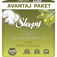 Sleepy Islak Mendil 3x90'lı Zeytinyağlı 4'lü