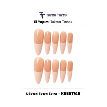 10'lu Ten Extra Keee1745 Tekrar Kullanılabilir El Yapımı Protez Takma Tırnak M