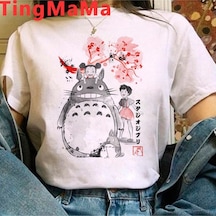 Noıssey Kırmızı Etiket Gala Stüdyo Totoro Totoro Ruhların Kaçışı T Shirt Model23 17677 Beyaz