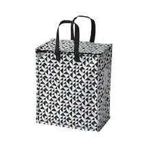 Ikea Knalla Giysi Malzeme Yemek Taşıma Çantası Desenli Siyah 47 L N11.8216