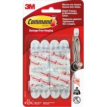 Command Mini Askı 6'lı 4 Adet Çok Renkli