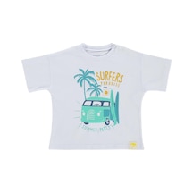 Civil Baby Surfers Paradise Baskılı 6-18 Ay Tişört - Beyaz