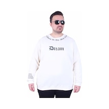 Moc Grande Mocgrande Büyük Beden Bisiklet Yaka 3ip Sweat Dream 25715 Bej Bej