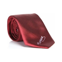 Gaffy Atatürk Imza Desenli Dokuma Bordo Kravat - Ak-21 Bordo