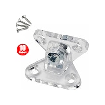 Aletçantam Şeffaf Açılı Bağlantı Mobilya Dolap Köşe L Gönye - 10