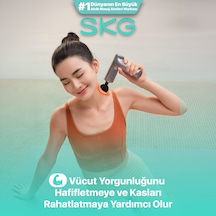 SKG F1 Pro Şarjlı Masaj Tabancası | 6 Darbe Yoğunluğu, 4 Farklı Başlık, Portatif Tasarım, Bütün Vücut Uyumlu