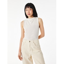 Koton Buzzy Kumaş Basic Kolsuz Kapüşonlu Top Kırık Beyaz 6sak10052uk Ekru