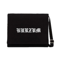Burzum Logo Yazı Siyah Kanvas Postacı Çantası