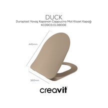 Creavit Duck Duroplast Yavaş Kapanan Klozet Kapağı Mat Cappucino KC0903.01.0800E