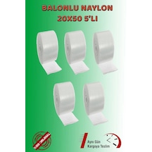Balonlu Naylon 20 Cm X 50 Mt 5-li Set Patpat Pıtpıt Ambalaj, Paketleme, Eşya Koruma Naylonu