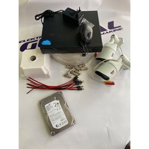 Baff 2'li Güvenlik Kamerası Seti 2 Mp Metal Kasa Ahd - Cepten İzleme Xmeye Kayıt Cihazı + 500 Gb Hdd + 5a Adaptör + 100 Metre Kablo Full Set