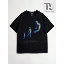 Tarzsokak Erkek Slogan Ve Karakter Baskılı T-shirt Siyah